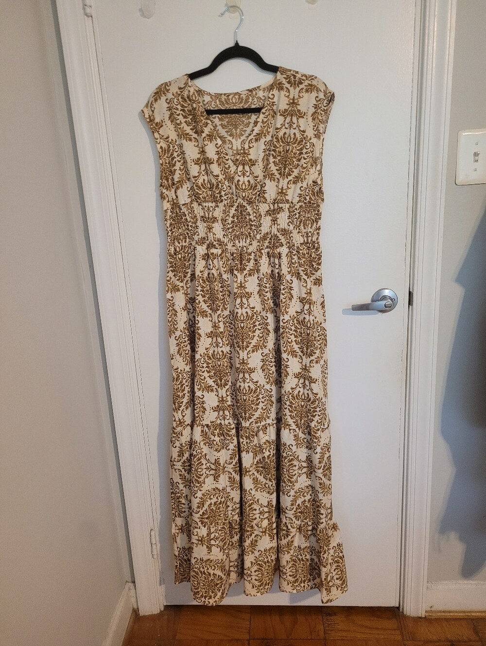 New XL US Size XL Maxi Dress Short Sleeve V-Neck - Picture 2 of 6